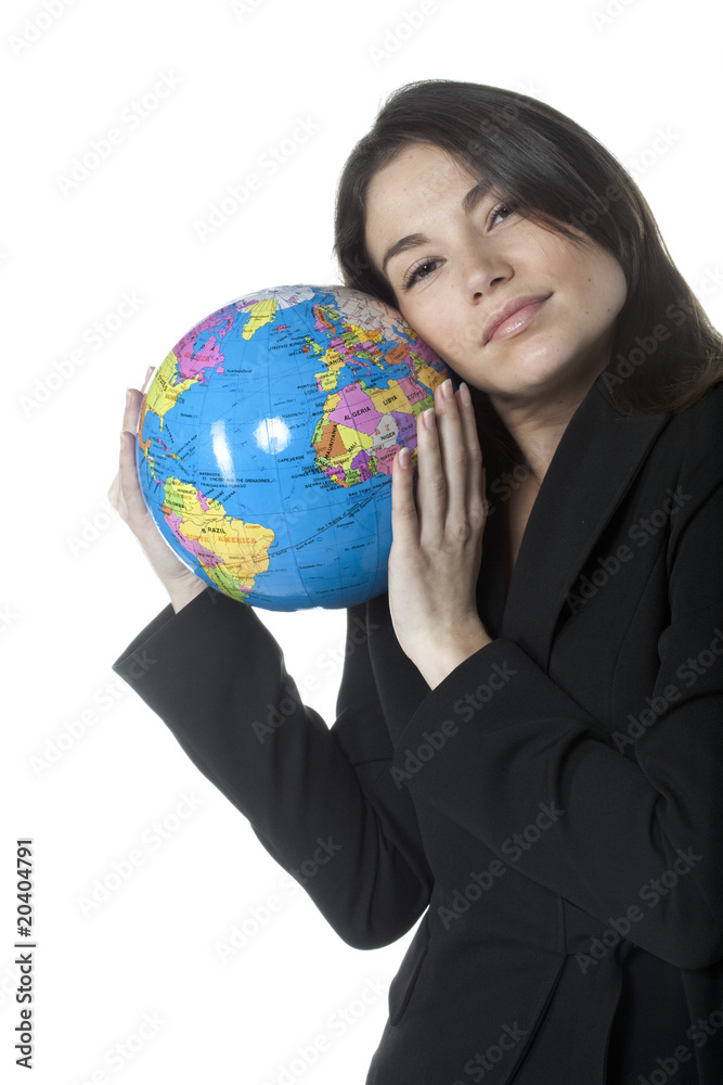 jeune femme amoureuse de la planète terre jeune femme amoureuse de la planète terre