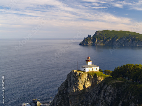Sea landscape with a beacon