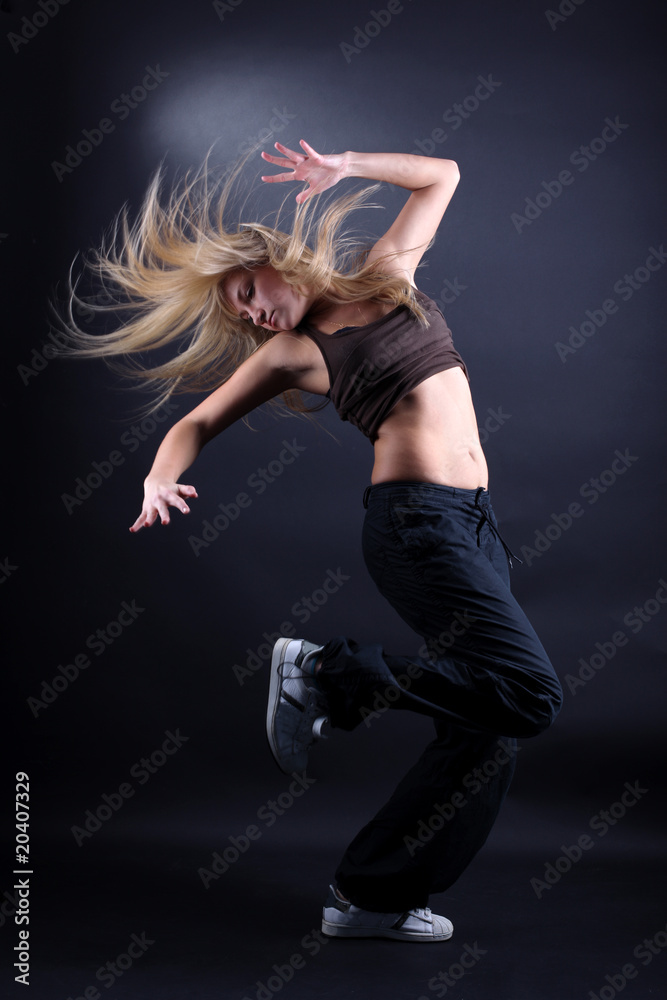 woman modern dancer in action