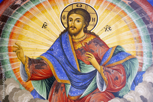 Jesus Christ Fresco from Rila Monastery, Bulgaria