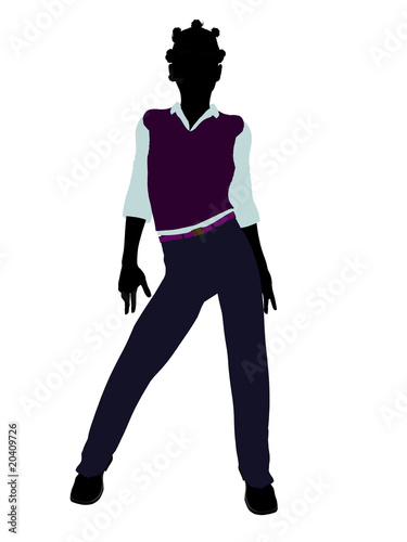 African American Teenager Illustration Silhouette © Kathy Gold
