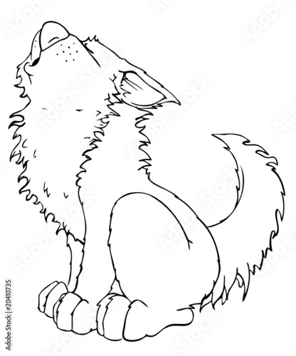 Wolf, jaulen, jammern, heulen, husky, schlittenhund