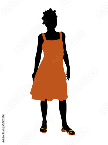 African American Teenager Illustration Silhouette