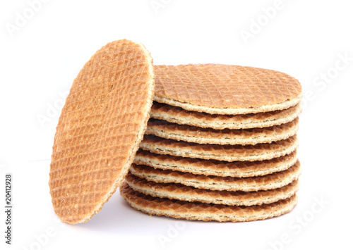 Filled wafer with chocolate