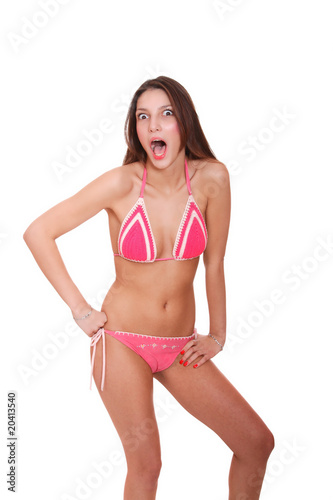 A Beautiful young woman in bikini