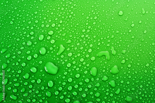 green water drops background