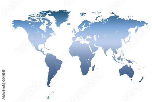 Detailed world map vectors
