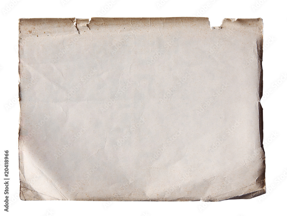 Obraz premium old paper isolated on white background