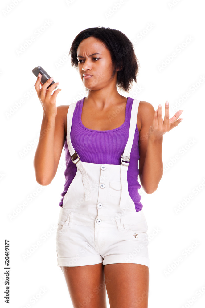 pretty woman have a problem with mobile phone pretty woman have a problem with mobile phone