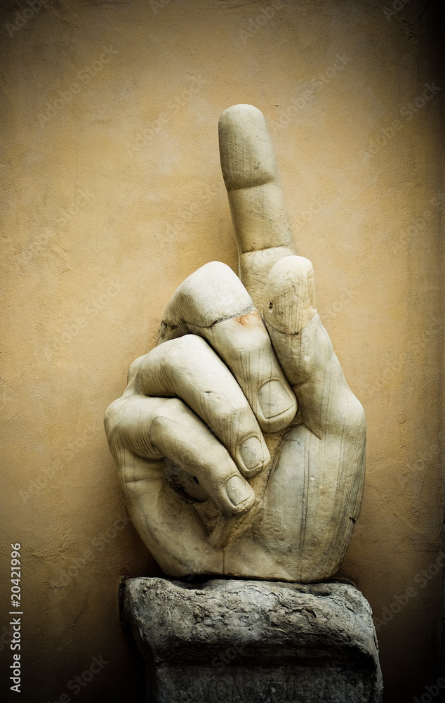 Obraz premium Hand of emperor Constantine, Capitoline, Rome, Italy