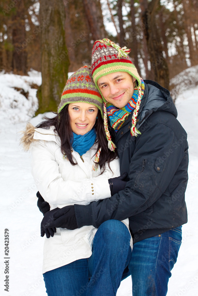 Fototapeta premium Young happy smiling couple
