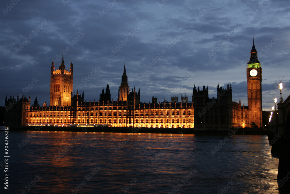 UK Parliament by Night