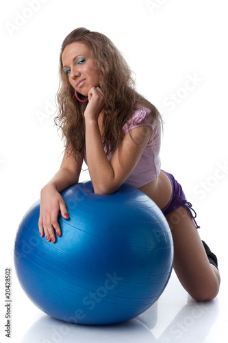 Woman with gymnastic ball © Dmitriy Melnikov