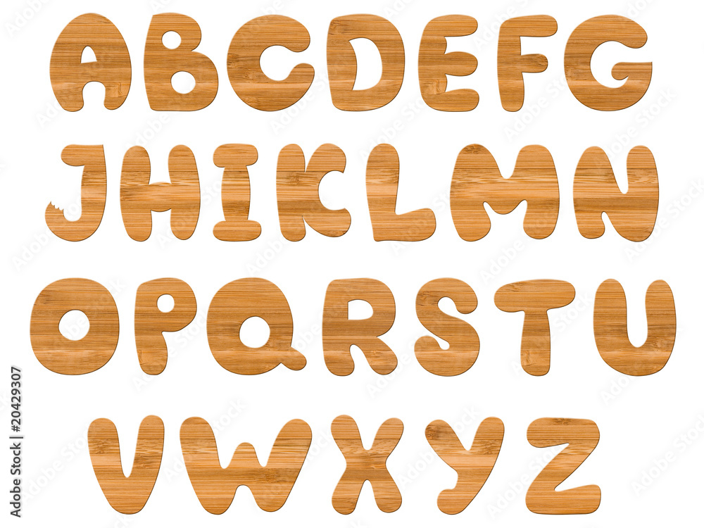 wooden alphabet