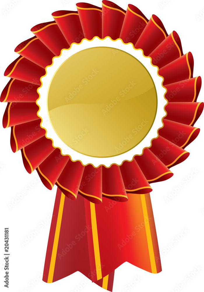 Red Gold Rosette Red Gold Rosette