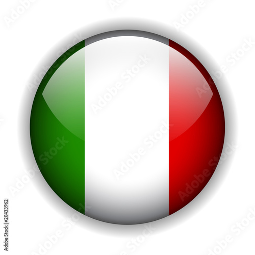 Italian flag button, vector