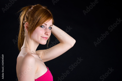 portrait of a beautiful redhead woman