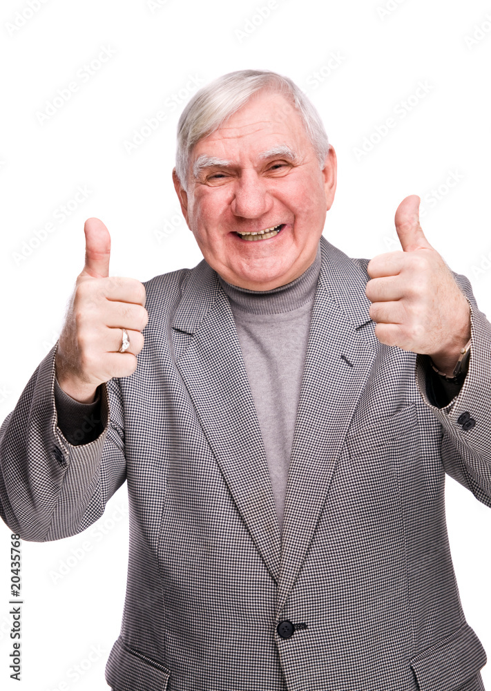 Portrait joyful elderly men Portrait joyful elderly men
