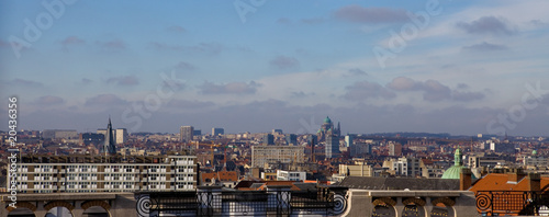 Panorama over Brussels, capital of Belgium