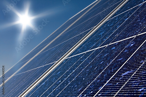 Solar panel and sun