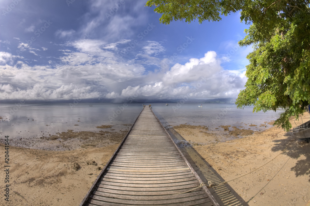 High Dynamic Range (HDR) image of tropical pier High Dynamic Range (HDR) image of tropical pier