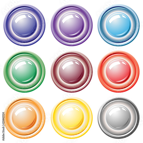Varicolored buttons.