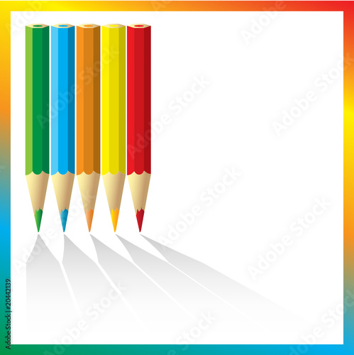 Crayons. Stationeries. photo
