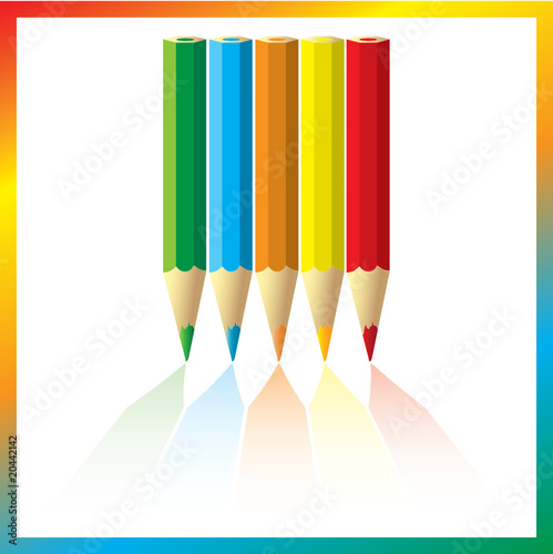 Crayons. Stationeries. photo