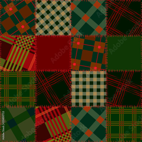 seamless patchwork of check sguare