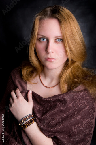 The red girl .