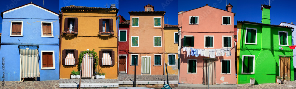 Fototapeta premium Maiusons colorées de Burano