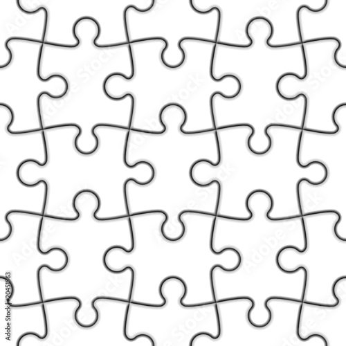 Seamless Jigsaw Puzzle. Vector. Easy to duplicated.