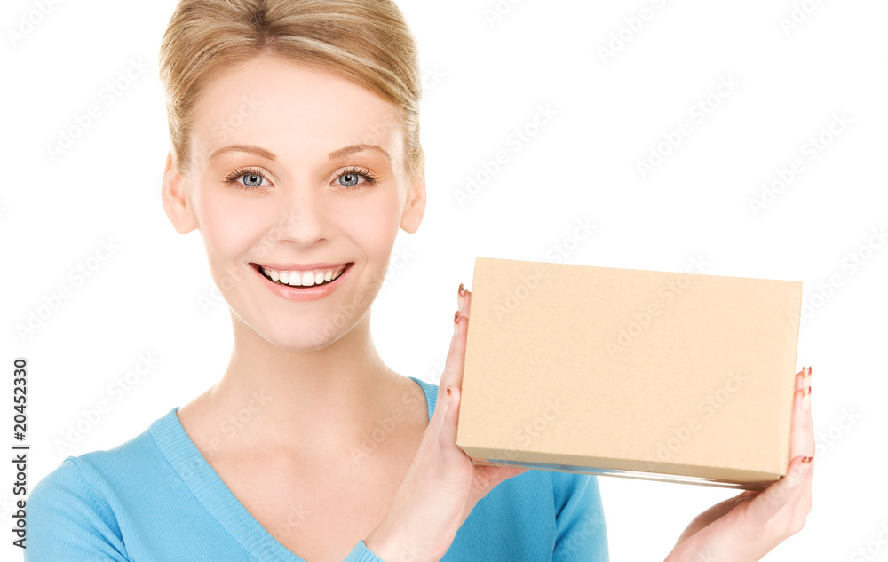 businesswoman with parcel businesswoman with parcel