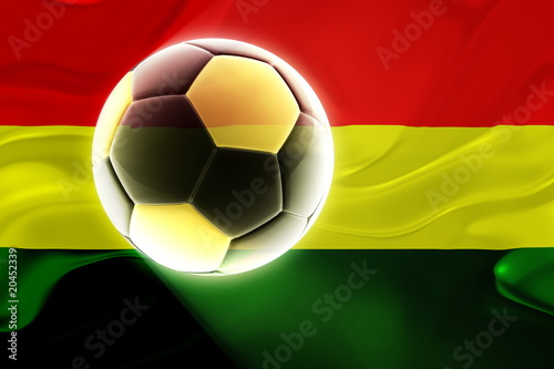 Flag of Bolivia wavy soccer