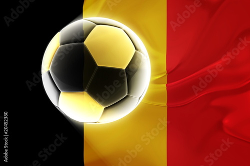 Belgium flag wavy soccer