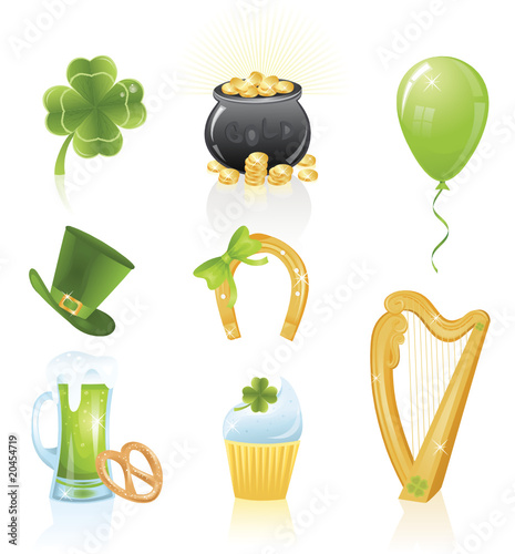 St. Patrick's Day's icons.