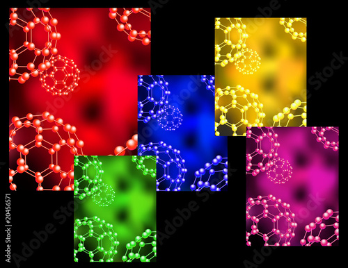 Colored molecule background