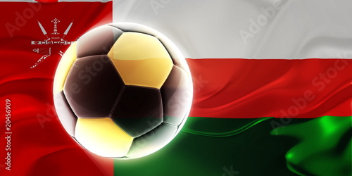 Flag of Oman wavy soccer