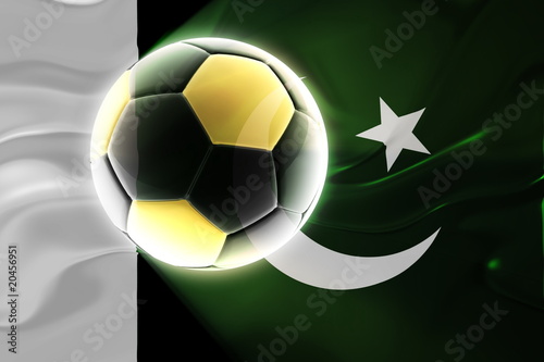 Flag of Pakistan wavy soccer