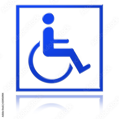 Schild mit Rollstuhlfahrer