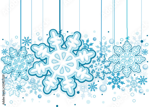 Snow Flakes On String