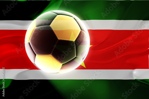 Flag of Suriname wavy soccer