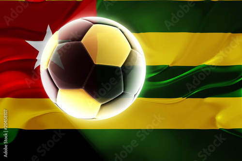 Flag of Togo wavy soccer