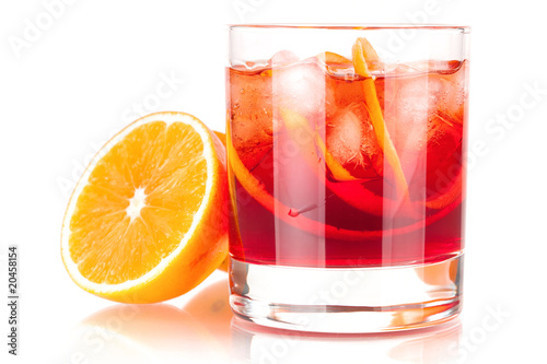 Alcohol cocktail collection - Negroni with orange