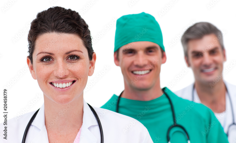 Portrait of a bright medical team Portrait of a bright medical team