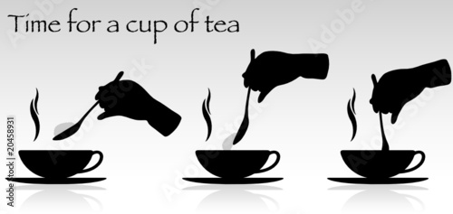 time for a cup of tea illustration