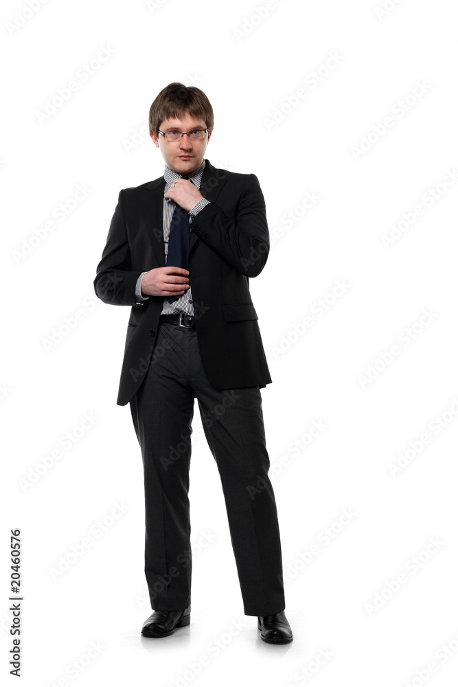 A portrait of the young businessman on a white background. A portrait of the young businessman on a white background.