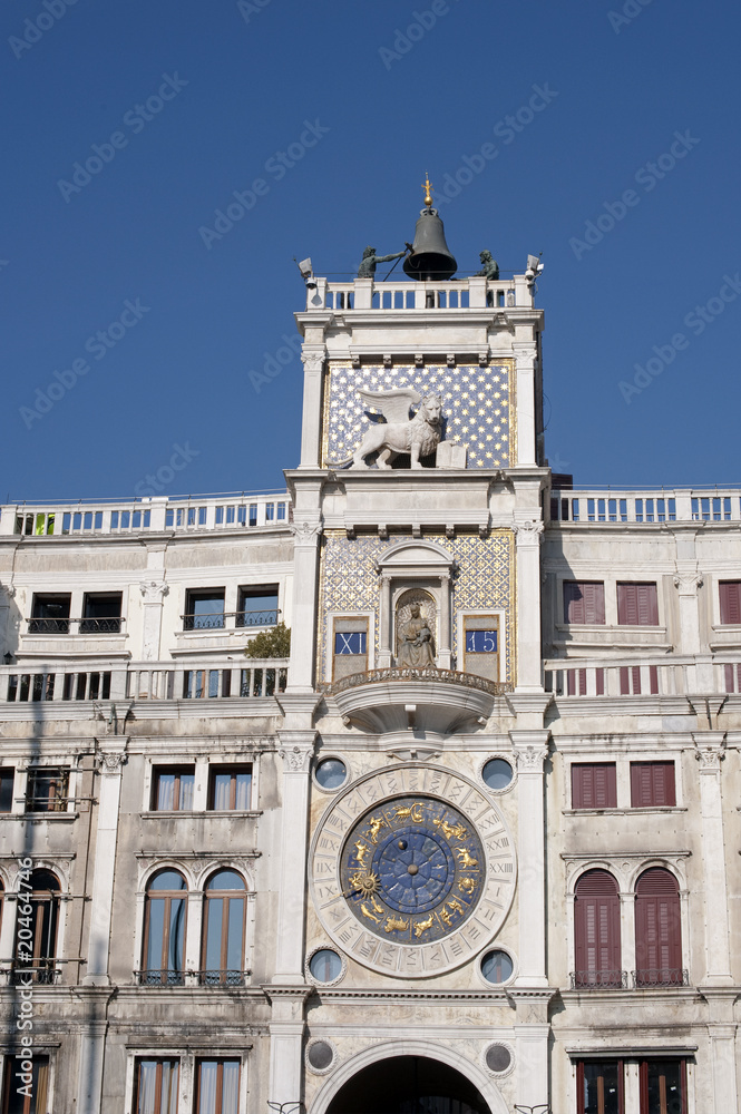 Astronomical clock at San Marco Square in Venice, Italy