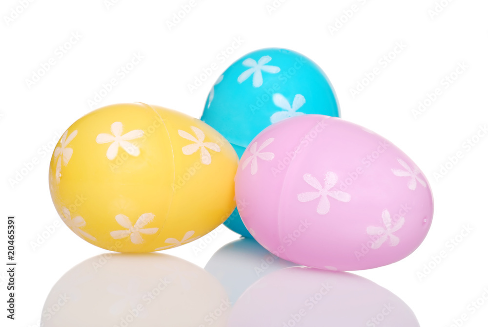 three plastic easter egg containers