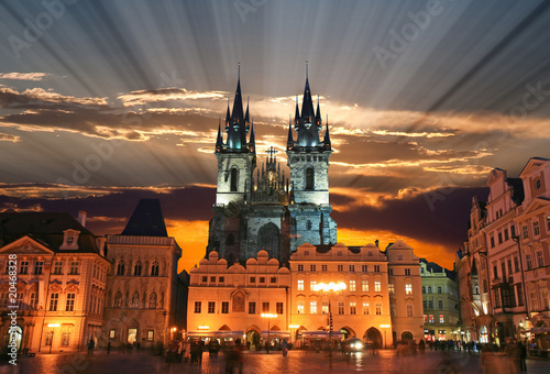 Obraz na plátně The Old Town Square in Prague City